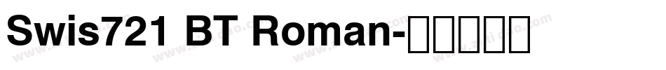 Swis721 BT Roman字体转换